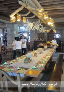 The cozy and comfy table setup at Bale Dutung