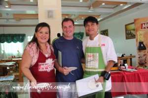 The judges Sylvia Reyes, Trevor Takasi and Chef Andro Faderanga