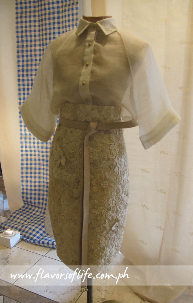 Designer creation using piña fabric