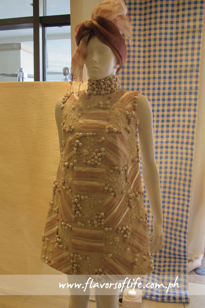 Exquisite piña dress featured in the amazing Weaves exhibit at InterContinental Manila's Lobby