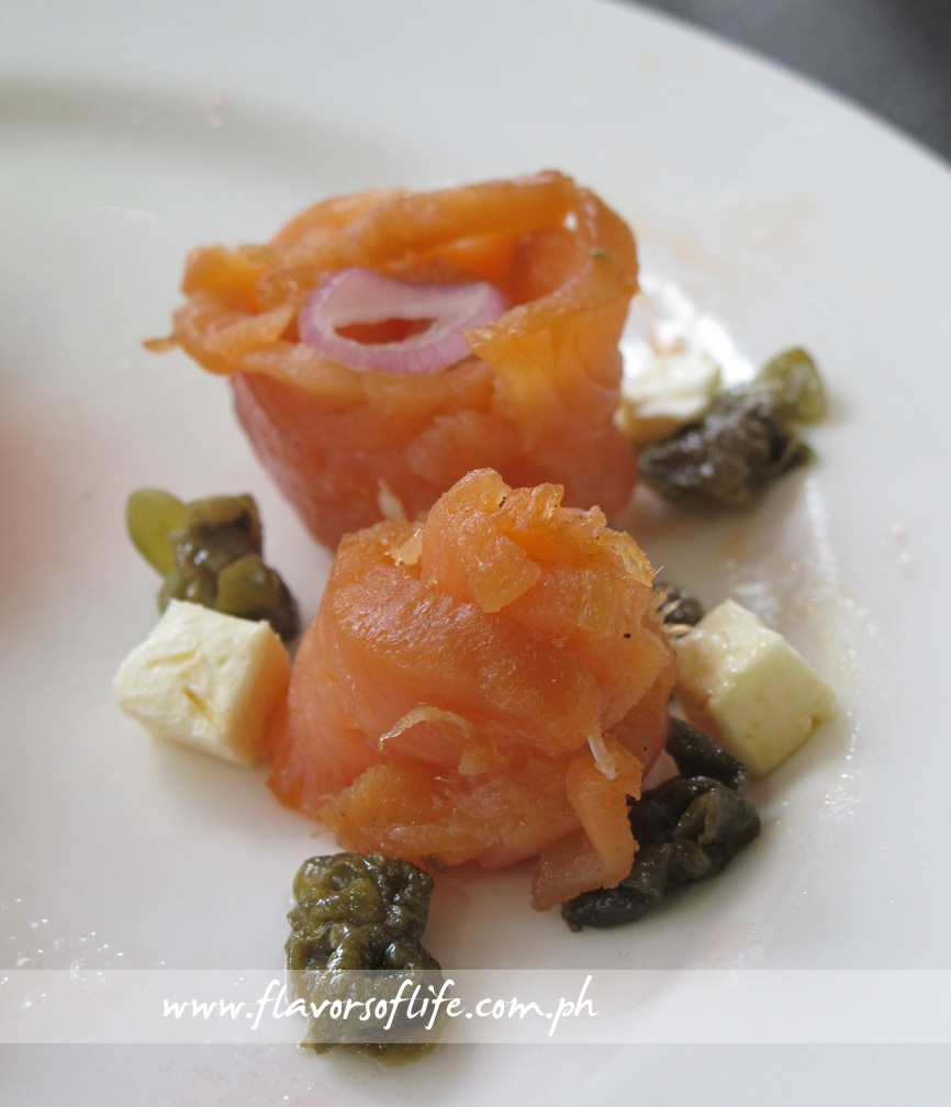 Smoked Salmon with Capers and Cream Cheese