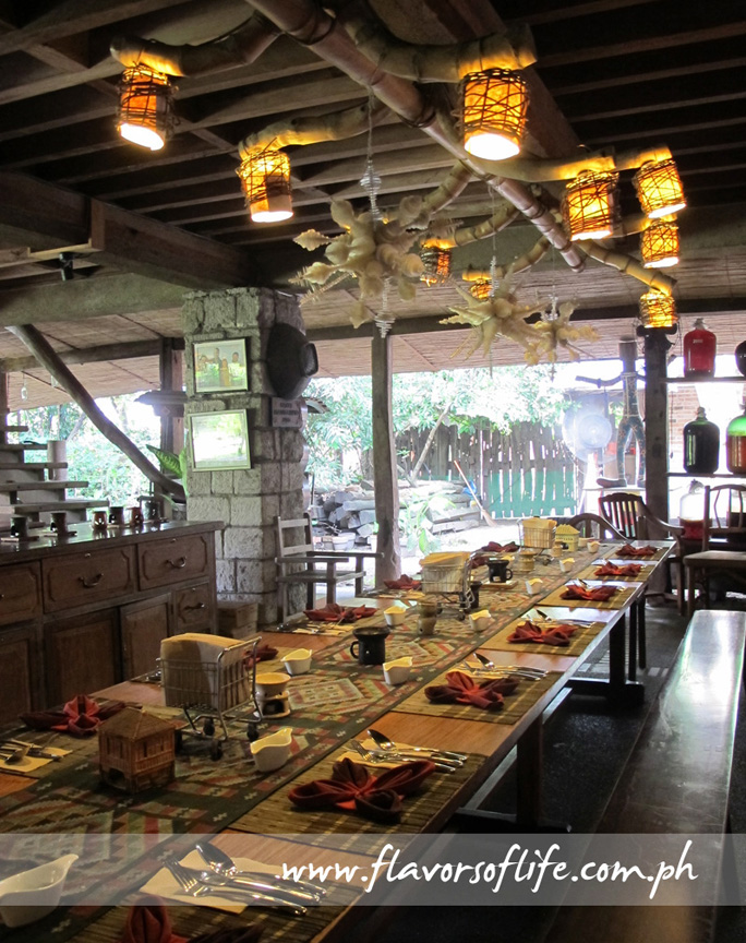 Where groups of diners share a delicious meal...
