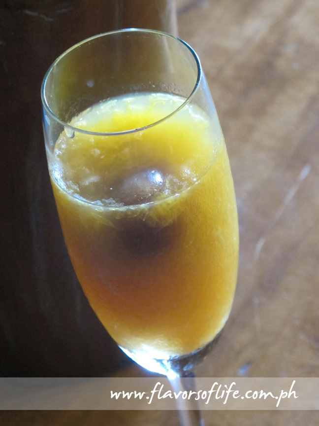 Claude Tayag's dalandan-based welcome drink for the group