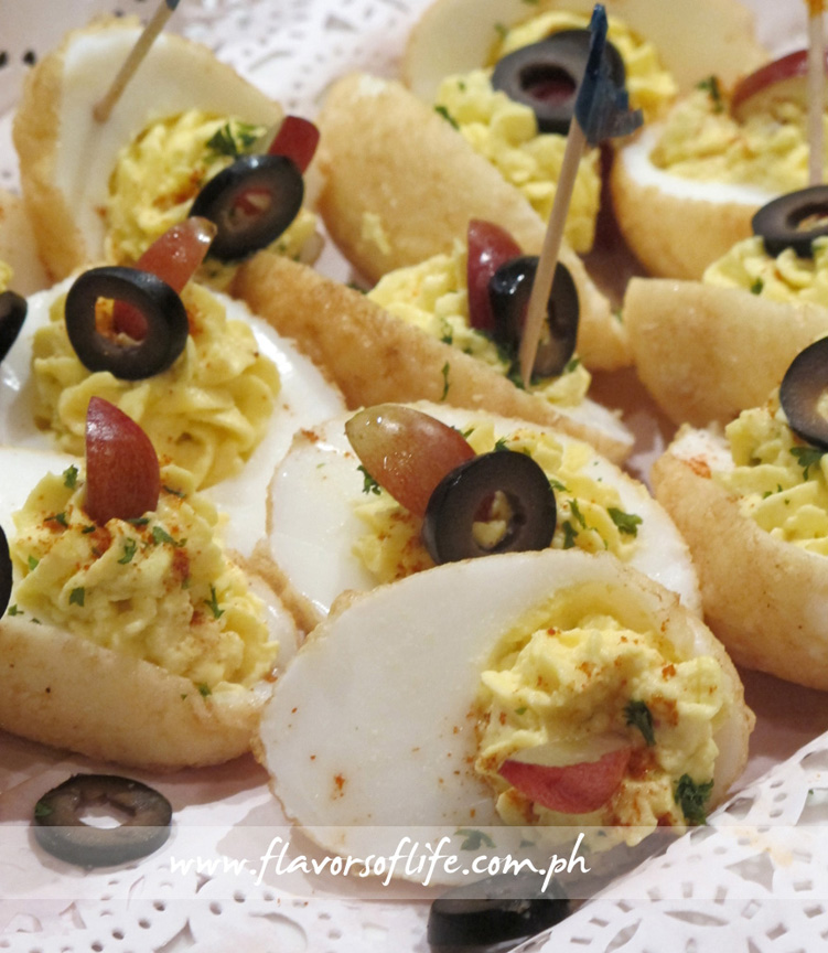 Deviled Eggs served during the judges' briefing cum light dinner