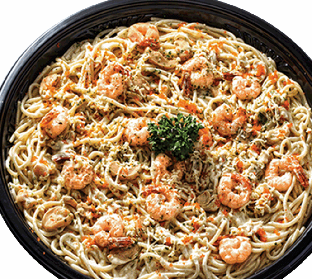 Garlic Shrimp Ebiko Pasta Platter (KarateKid)