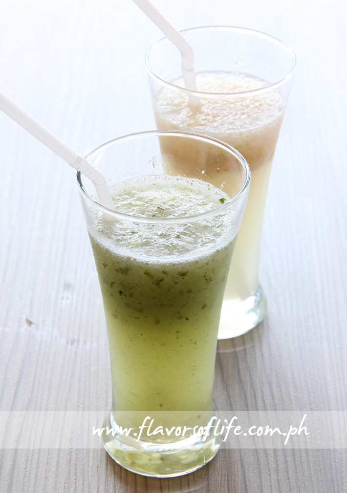 Green Grape Basil Slush / Ginger Lychee Slush