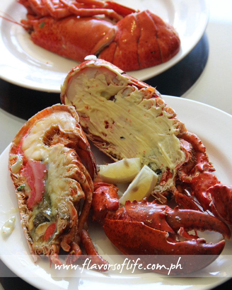 Boston Lobsters with Lemon Butter Sauce and Orange Beurre Blanc
