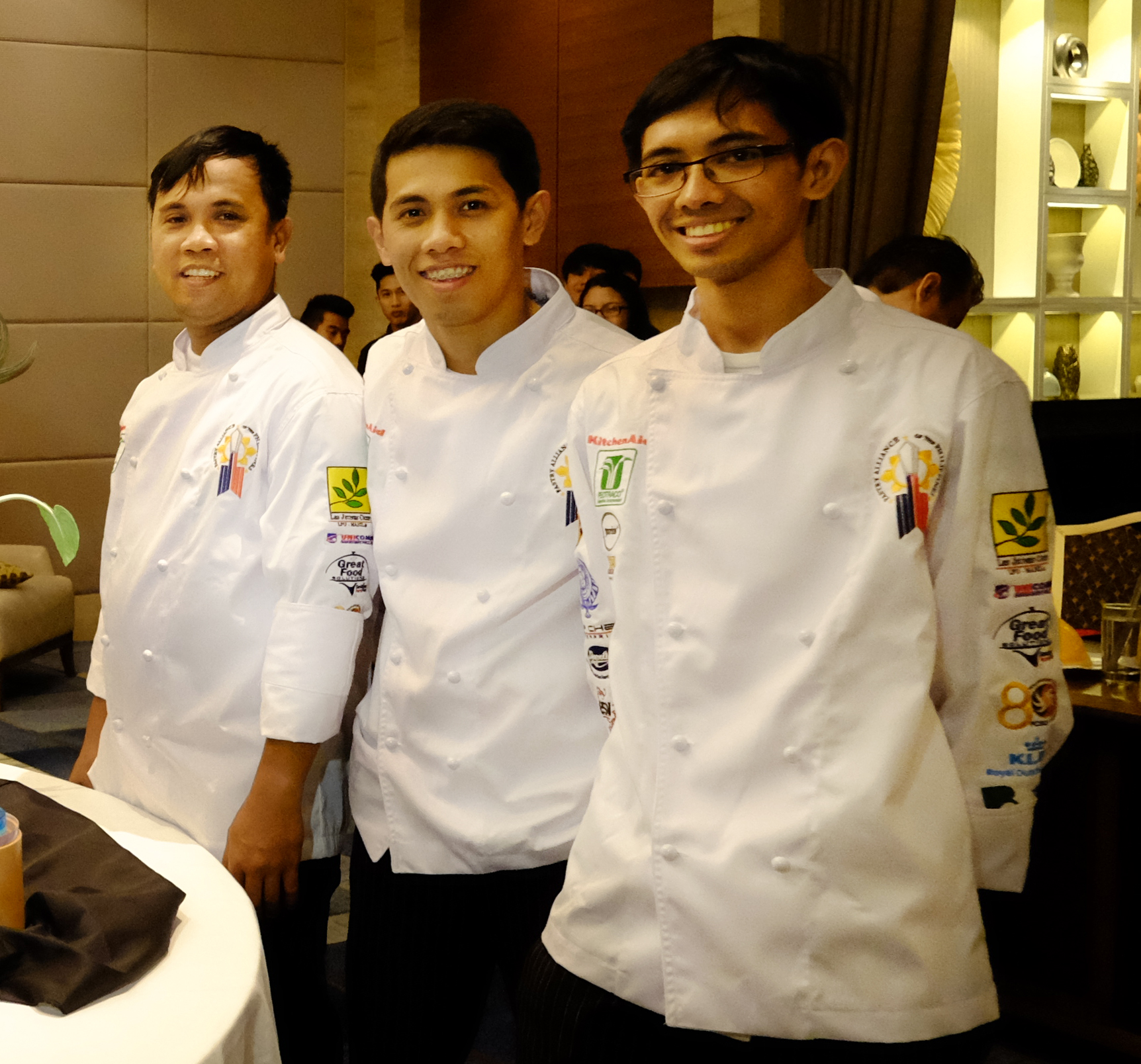 Team Philippines, from left: Vicente Cahatol, Rizalino Manas and Bryan Dimayuga
