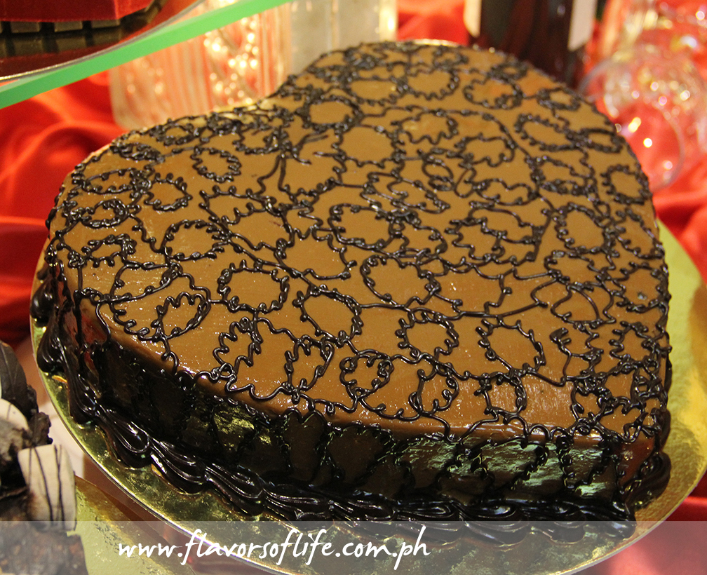 Heart-shaped Chocolate Caramel Cake (Cravings)
