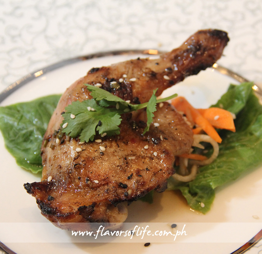 char-grilled spring chicken over a bed of mixed greens-IMG_0205