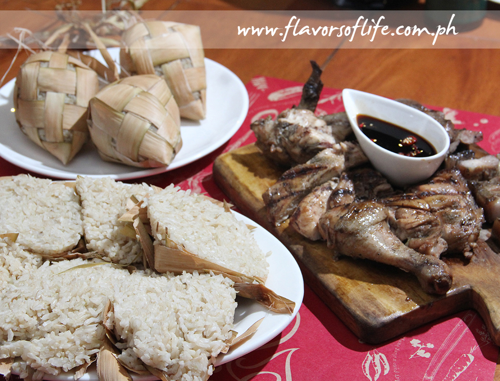 Chicken Inato, served with puso rice, as prepared by Alab's Chef Myke 'Tatung' Sarthou and his kitchen team