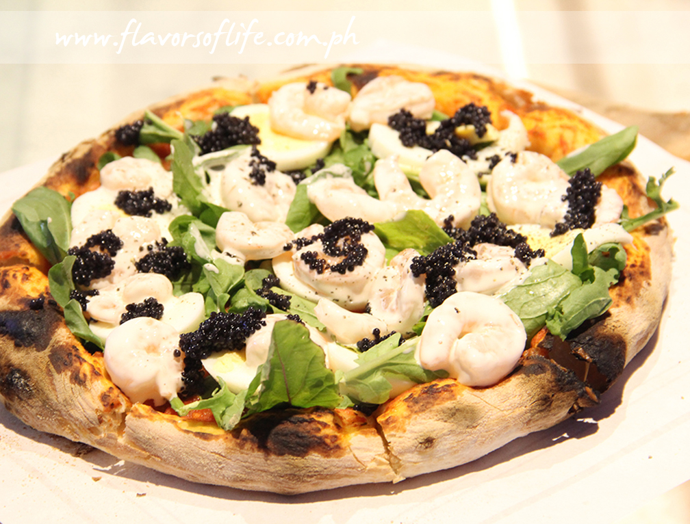 Chef Donato Mazzola's not-on-the-menu Gourmet Pizza No.2 is showered generously with cheese, caviar