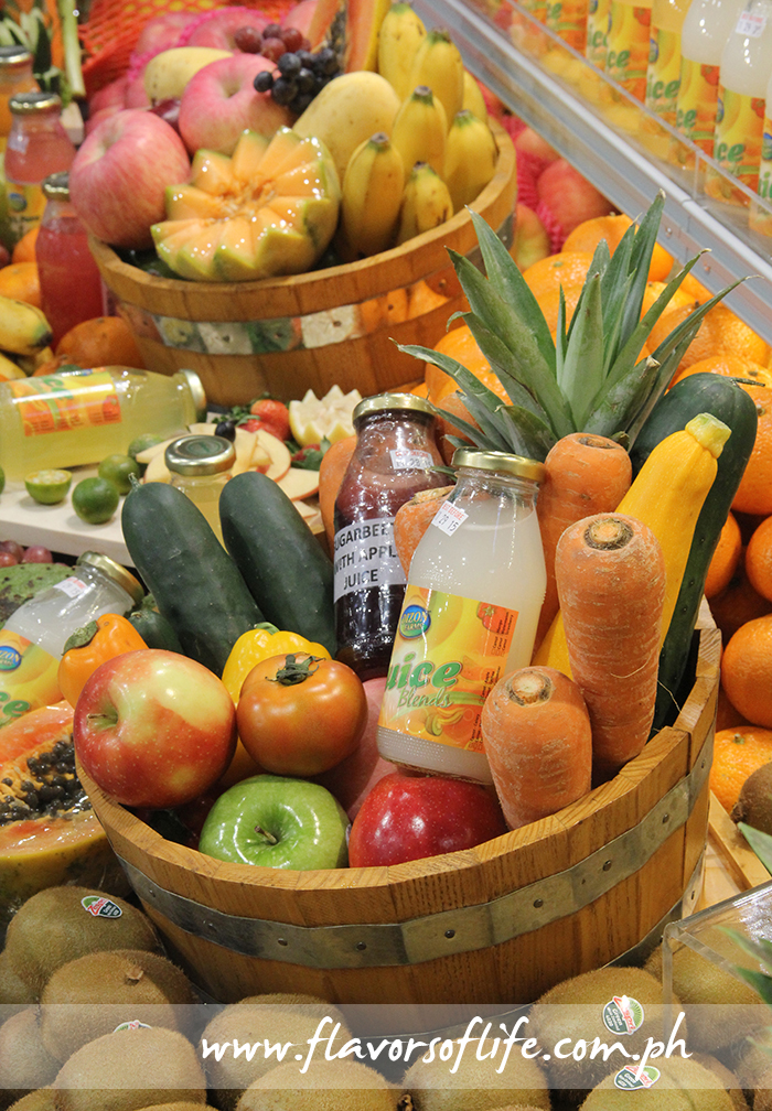 Fresh fruit and vegetable juices are available in bottled form 