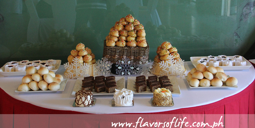 Part of the 'Unlimited Coffee and Cakes' spread