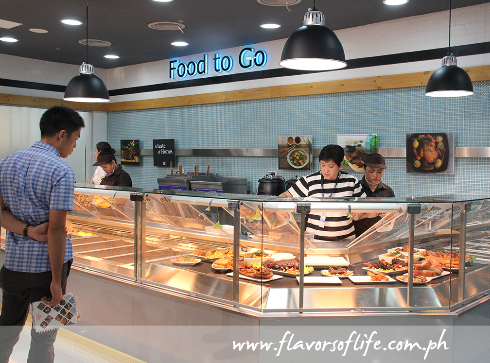 Ready-to-eat dishes are available at the Food-to-Go section