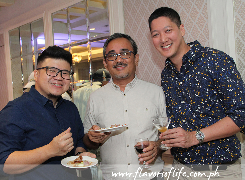 Chef Sharwin Tee, book designer Ige Ramos, and F&B Report editor Angelo Comsti