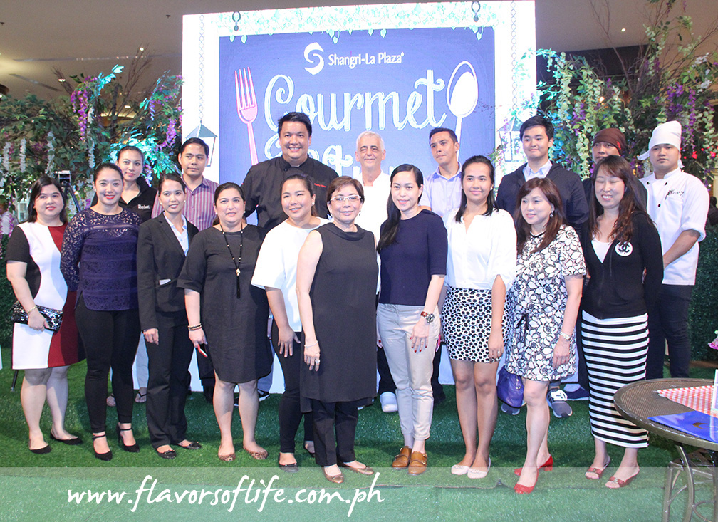 Representatives of some of the participating establishments with Shangri-La Plaza's EVP and GM Lala Fojas