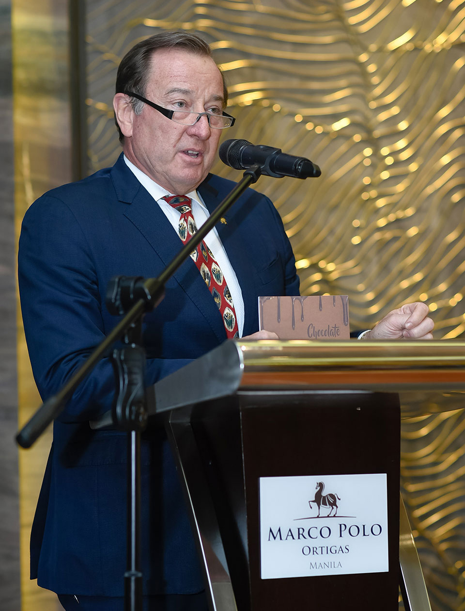 Marco Polo Ortigas' general manager Frank Reichenbach welcoming guests