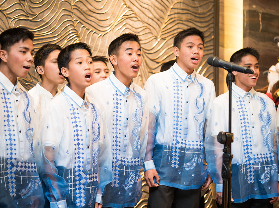 Sisters of Mary Boystown Choir singing Christmas carols during the official Christmas tree lighting