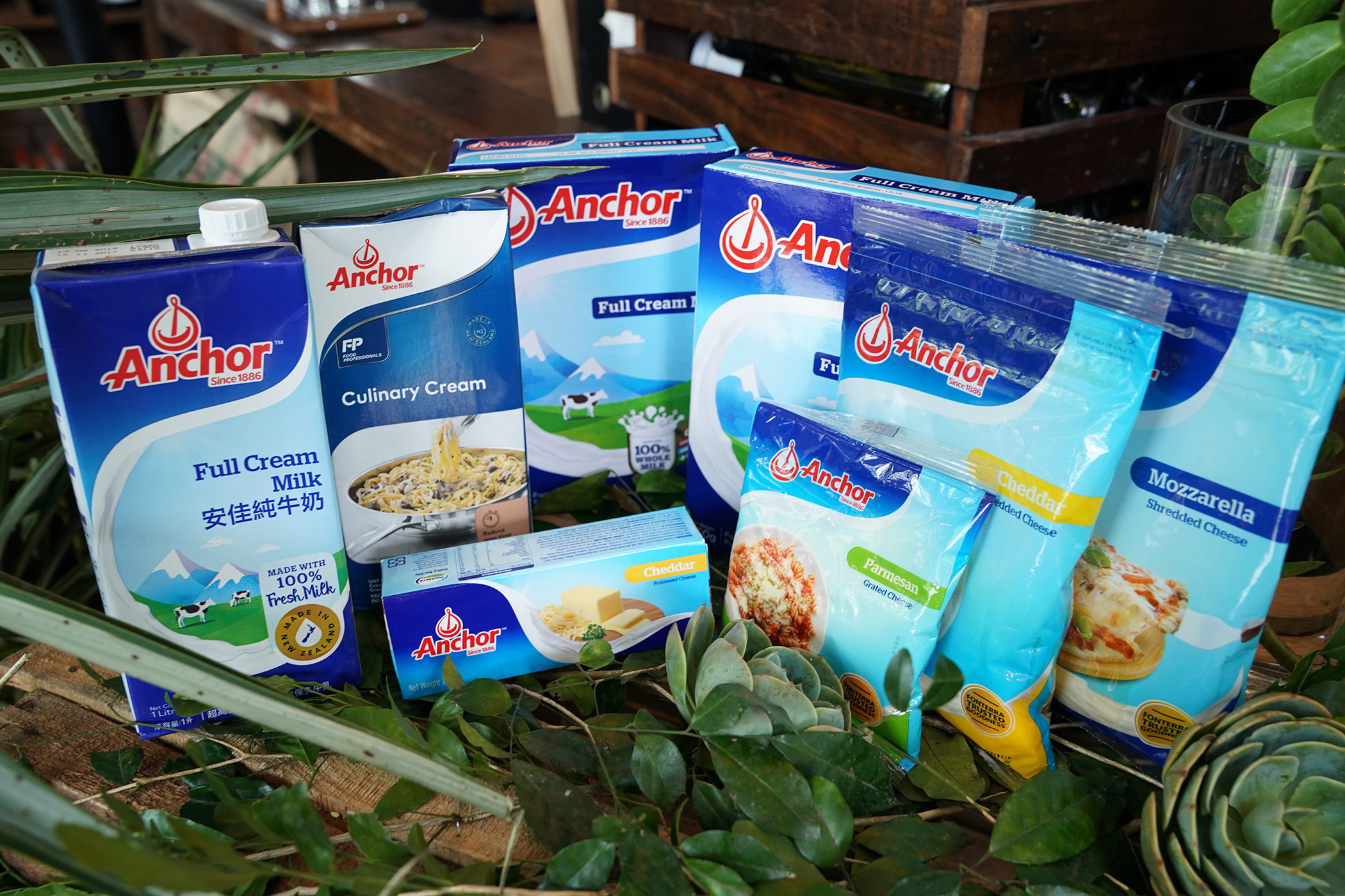 Anchor's wide range of dairy products